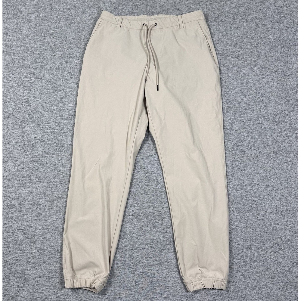 Municipal Jogger Pants Mens Large Beige Tapered Performance Athleisure Sport
